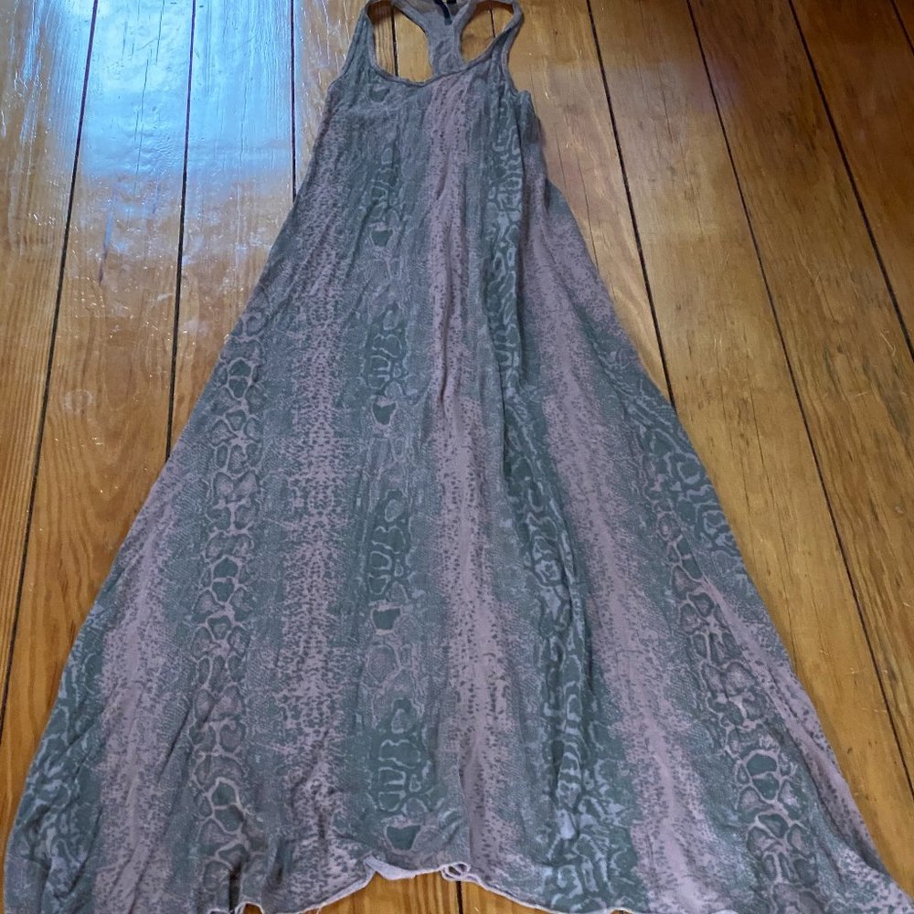 Joes Jeans Pink Snake Print Maxi dress